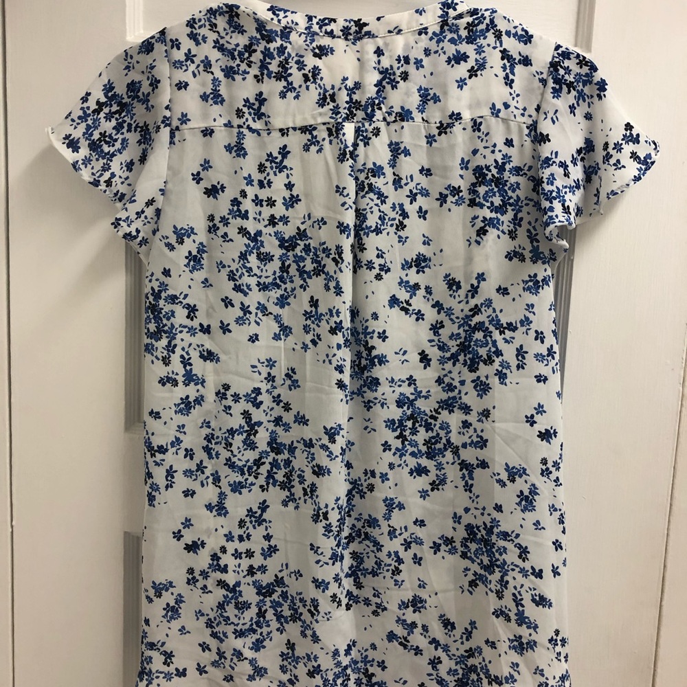 H&M White & Blue floral Dress top